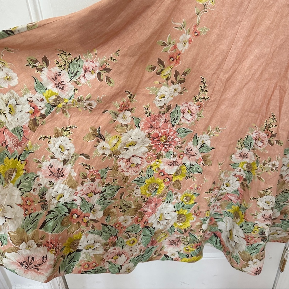 Zimmermann Peach Floral Dress - Picture 5 of 11